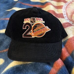 Black NHL Vancouver Canucks 20th Anniversary Corduroy Cap